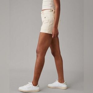 d. jeans Cream Denim Shorts